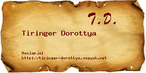 Tiringer Dorottya névjegykártya