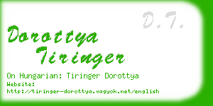 dorottya tiringer business card